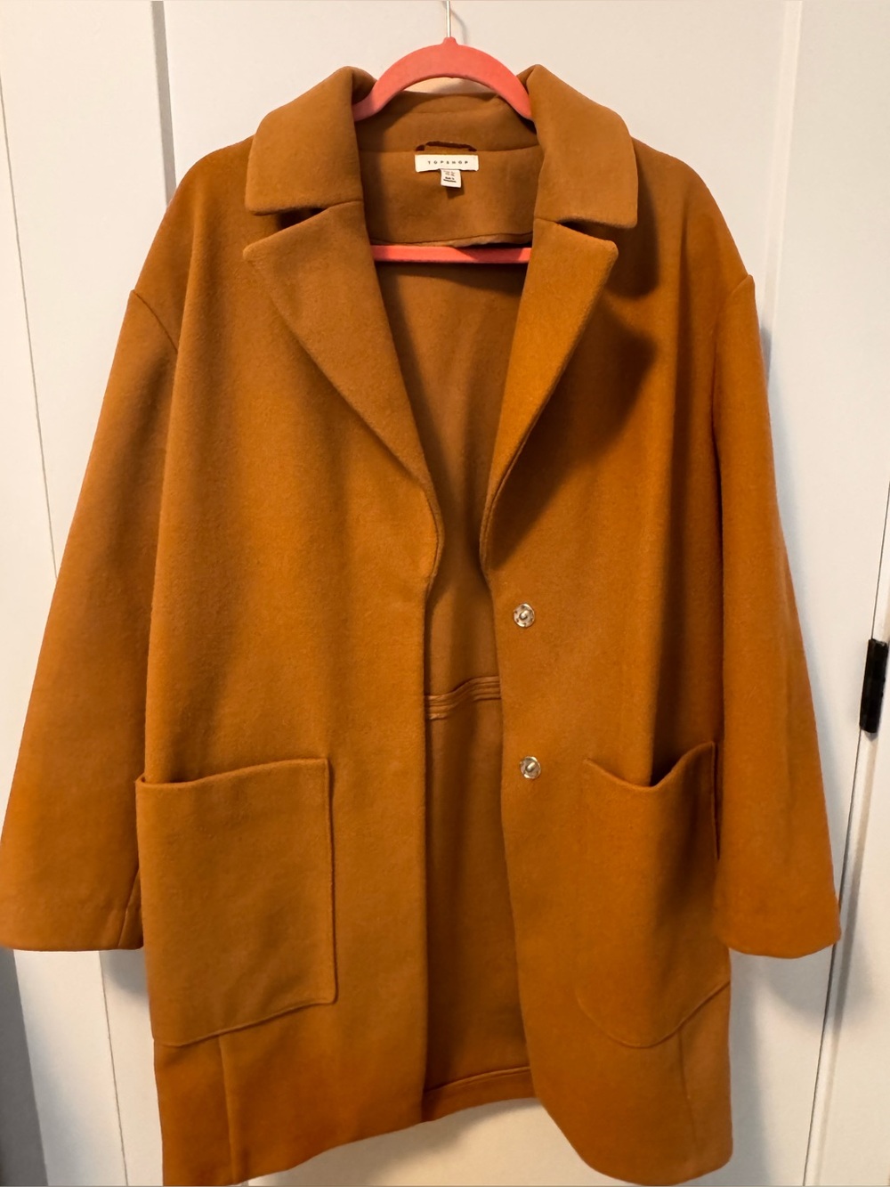 Topshop Camel Dad Coat
